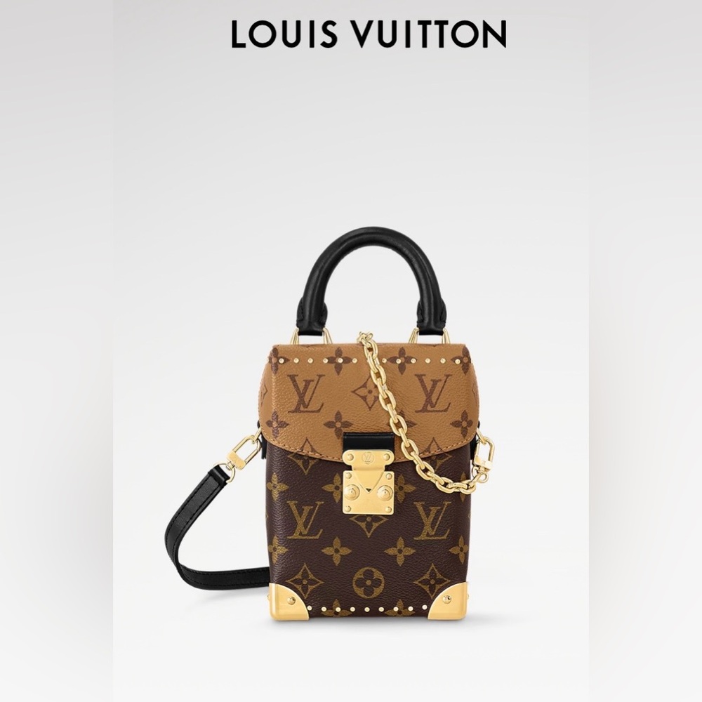 Louis Vuitton NWT Petite Malle's signature Monogram Camera Box Bag